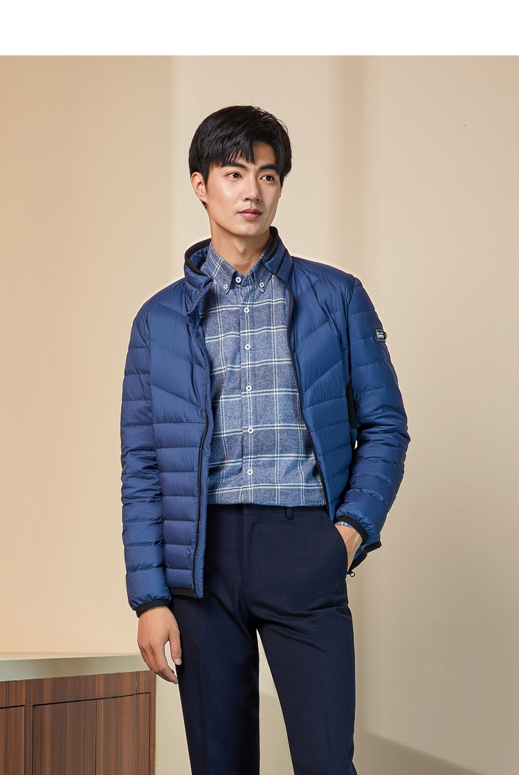 海澜之家 商场同款 男士轻薄立领保暖羽绒服 90%含绒量 图7
