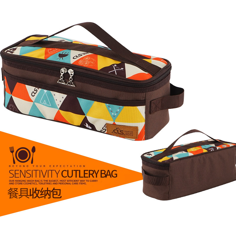 Outdoor camping cookware storage bag Camping barbecue tableware storage