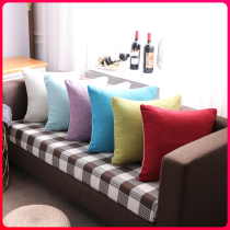 Pillow cushion back cushion office waist solid color stripe pillowcase bedroom pillow bedside sofa without core