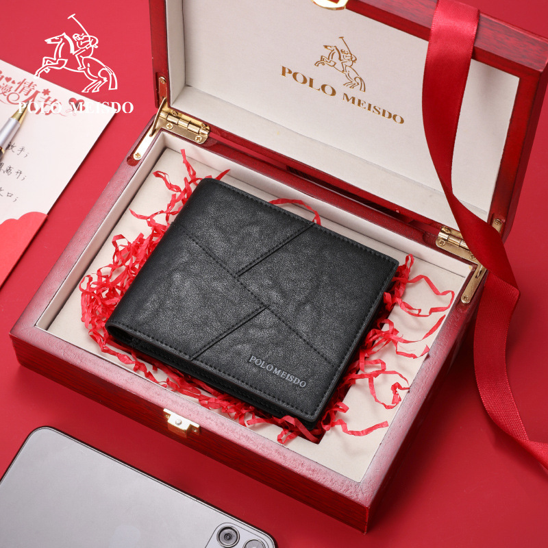 Paul Meiside Men's Wallet, British Style Short Fashion Wallet, Men's Card Holder, Birthday Gift for Boyfriend