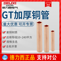 Delixi copper connecting pipe GT-10 16 240 Wire Terminal copper pipe cable butt connector