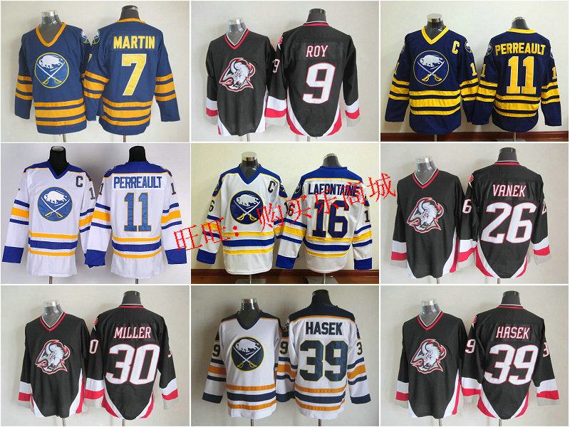 Buffalo Sabres Miller Roy Vanek Hasek Jersey Army Knife Retro Hockey Costumes