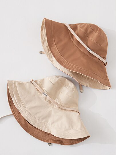 Fisherman hat women's early spring and summer double-sided sun protection hat with sun protection and UV protection large brim face-covering four-season sun hat