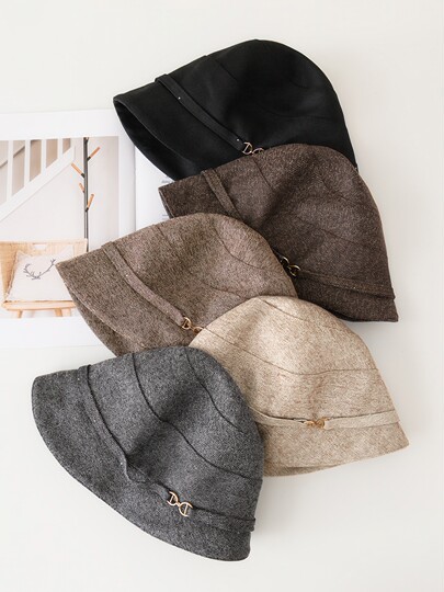 Hats for women in spring, autumn and winter new Korean style fisherman hats, simple and fashionable face-showing small versatile simple casual travel hats