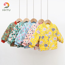 HHTU childrens cotton-padded jacket cotton-padded jacket girls thin cotton liner wearing cotton-padded clothes in the autumn and winter