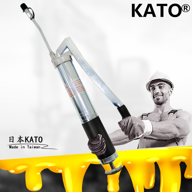 Japan KATO imported manual grease gun strange hand oiling self-priming high pressure energy-saving grease gun 600c double rod