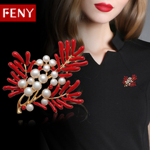 FENY Pearl Brooch Brooch Female Brisket Needle South Korea Brief 100 lap retro coat Dont pin a cardiovert atmosphere quality accessories