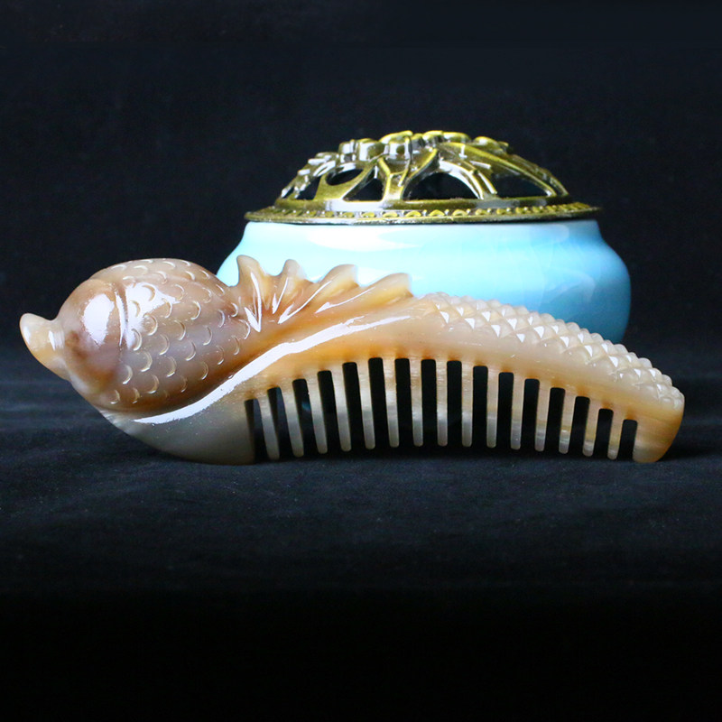 Snow Hai Cave Natural True White Buffalo Corner Clean Care High - end custom Koi Comb