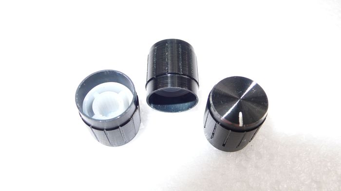 Aluminum Alloy Potentiometer Knob Volume Screwup Cap Black Rotary Cap Plum Head Potentiometer Swivel Cap 