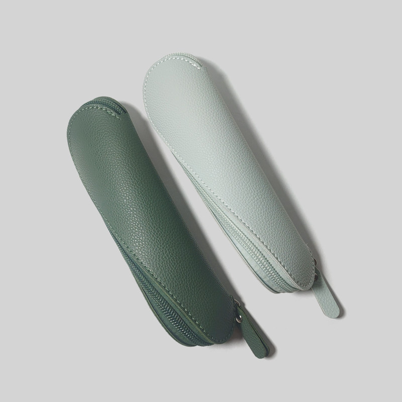 Original ins niche Japanese simple small-capacity mini pencil case small rotating college student literary personality stationery bag