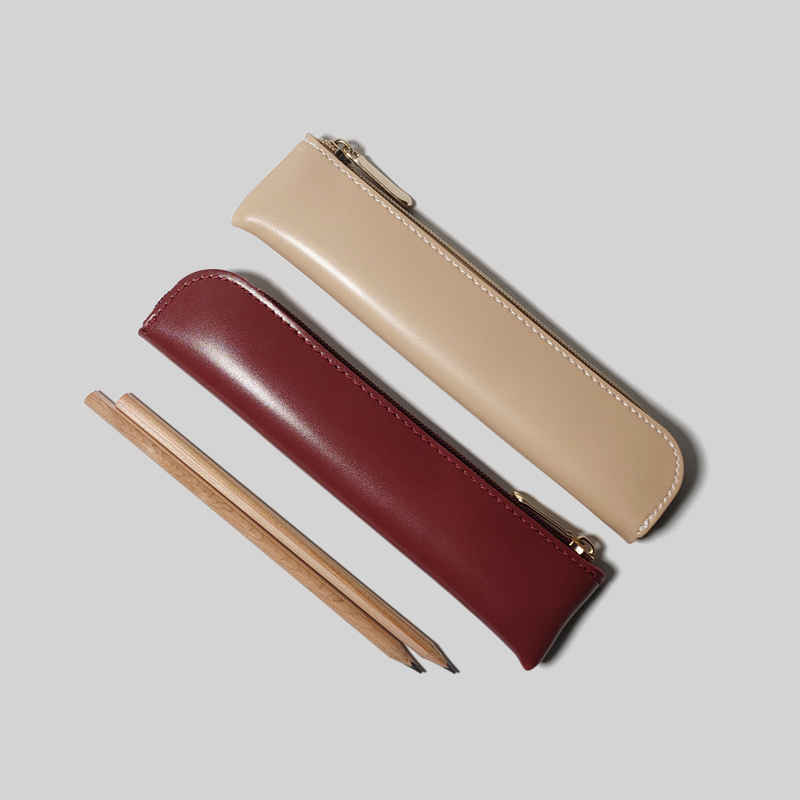 Simple small-capacity pen bag boys and girls applepencil pen set pen protection storage bag leather pencil bag