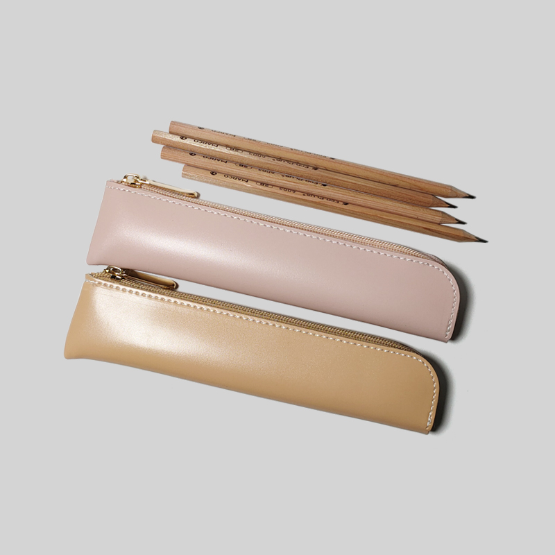 Pure iPad pen sleeve fresh PU cortex mini bag creative simple 3-4 capacity point pen sleeve