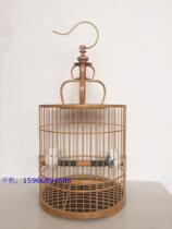 High-grade polished thrush bird cage bamboo cage small valley bottom living bottom Tianjin bird cage pure handmade