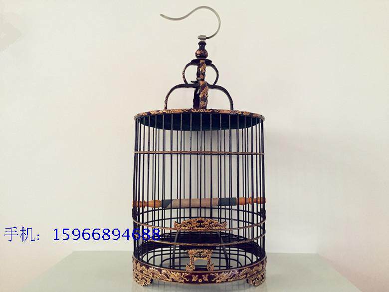 Birdcage high-grade embossed double dragon play bead thrush with engraving grab gourd painted capping thrush wholesale