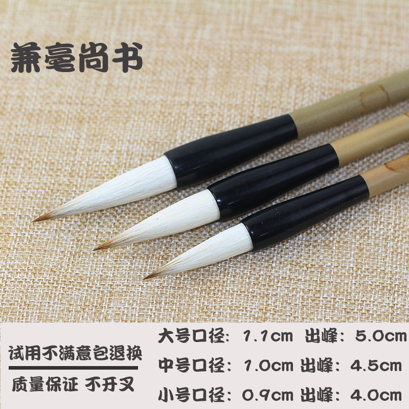 Shan Lian Shuangshun Wolf sheep and hair brush Adult primary school students use beginner calligraphy Kai hand painting to practice words