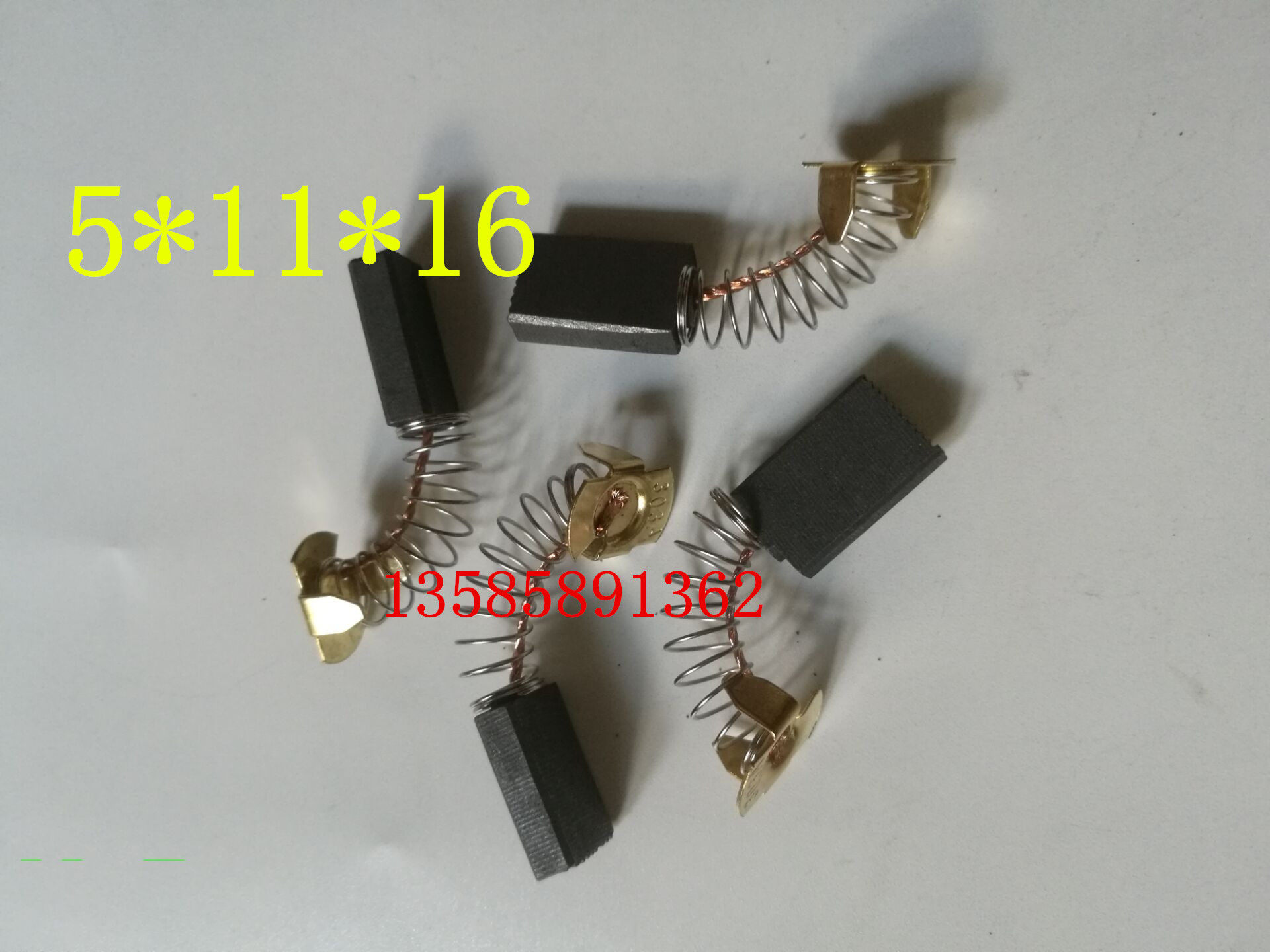 Centrifuge sealing machine Treadmill Printing machine Spring carbon brush 5*11*16