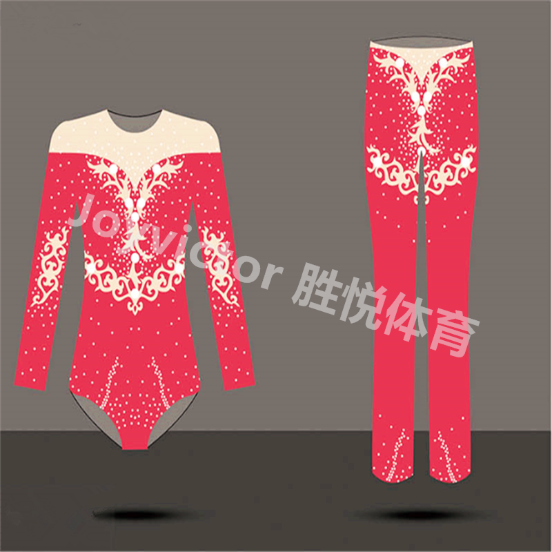 Competitive bodybuilding competition for blouses art and fitness drills Clothing Pedal Drills the women's suit Red 41