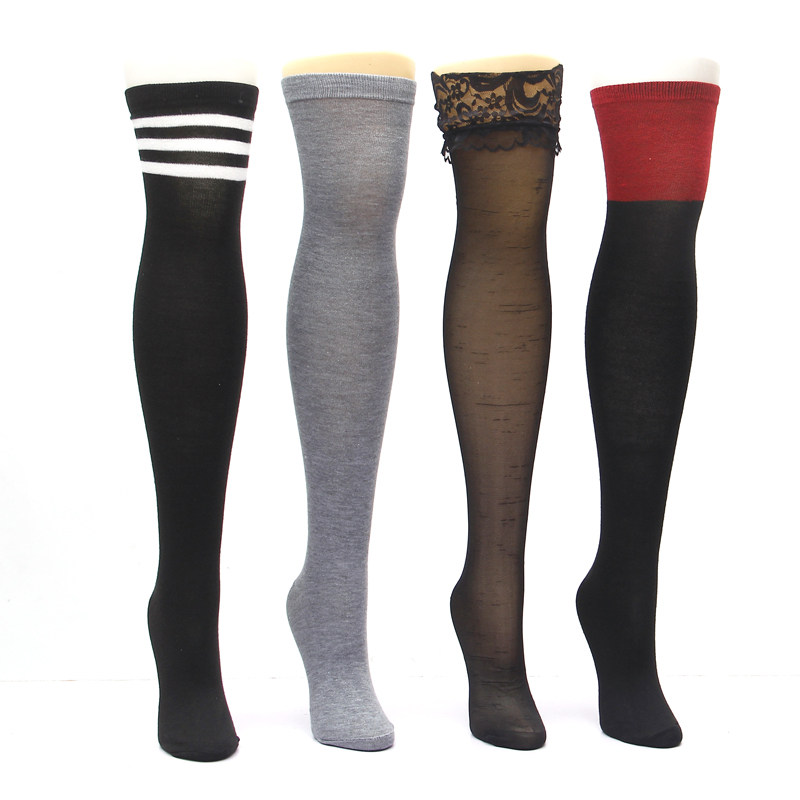 Stockings leg model female mid-tube socks molding plastic white skin color bracket-free standing upright leg model stockings model stockings feet