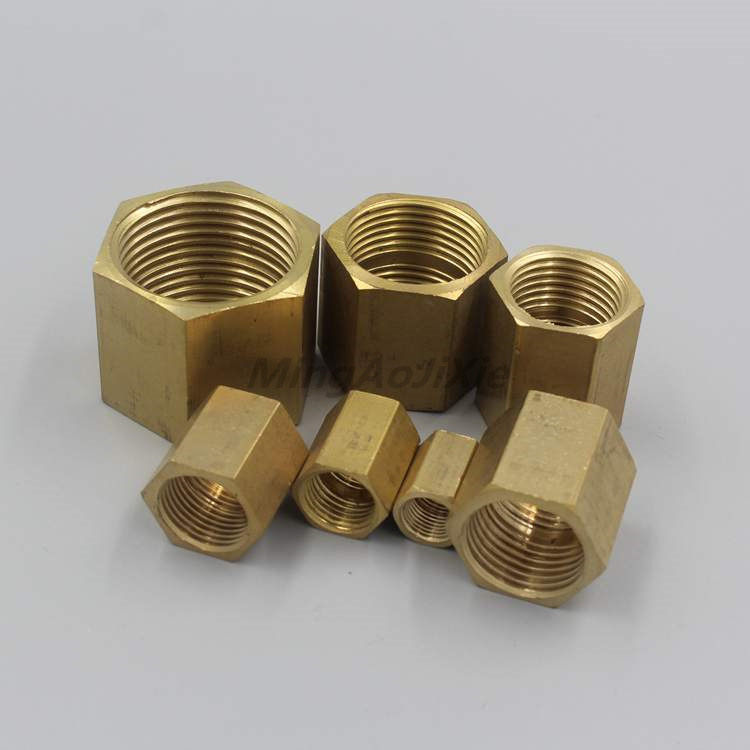 Pure copper 4 sub-internal wire straight tube solid DN15 hexagonal through-core inner joint double inner-wire external gas dynamic element water heating-Taobao