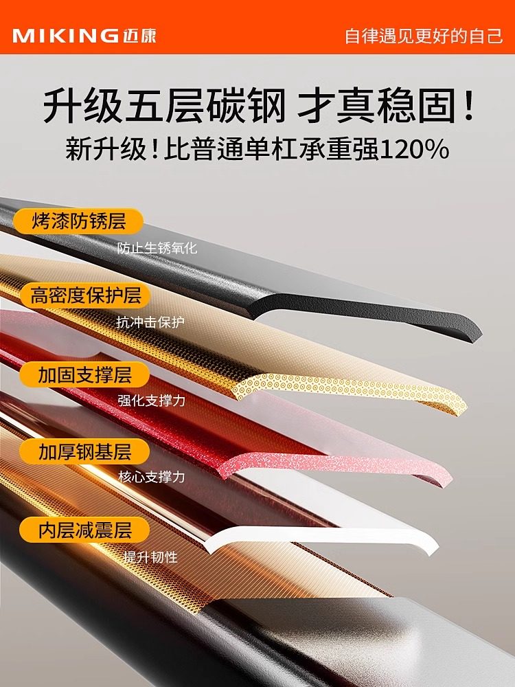 Mai Kang Pull-Up Bar Indoor Single and Double Bar Home Use No-Drill Adult Lumbar Disc Herniation Home Fitness Equipment