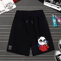 Milk Tea Panda Black Shorts fbj