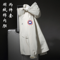 Tibet winter stormtrooper men and women tide brand three-in-one velvet thickened two-piece set windproof warm large size mountaineering suit