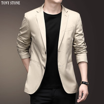  Japanese pure cotton casual suit mens top single slim-fit fashion suit jacket mens spring Korean version of the trend