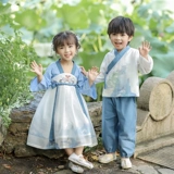 Детское ханьфу подходит для мужчин и женщин, костюм, комплект, осеннее, китайский стиль