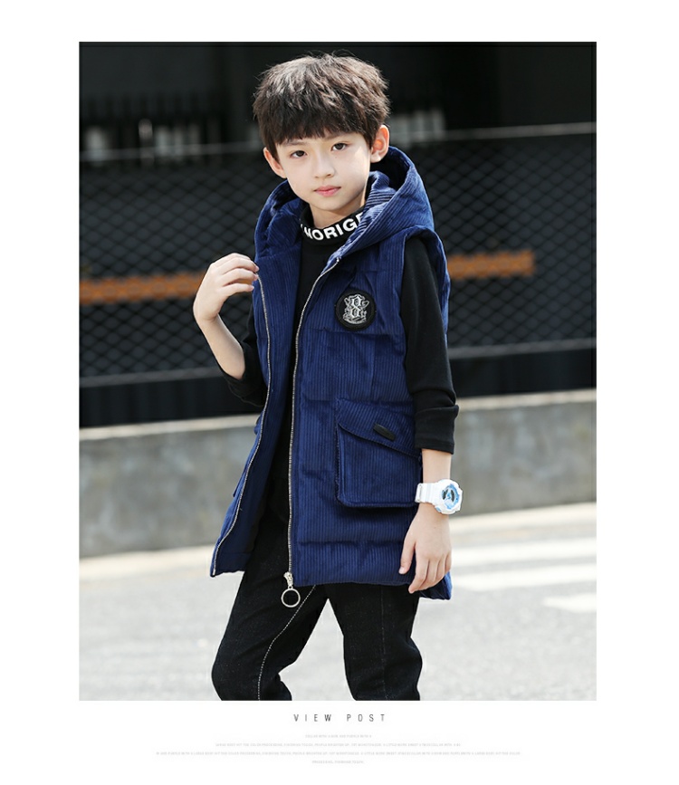 Áo vest trẻ em nam thu đông và đông trẻ em 2018 thời trang mới trẻ em lớn Phiên bản Hàn Quốc áo vest bé trai cotton mặc ngoài áo gile bò cho bé
