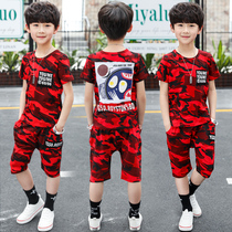 6 Childrens clothing Boys summer clothing 2021 new style 9 big children 10 boys sports short-sleeved suit Korean version 12 trendy 15 years old