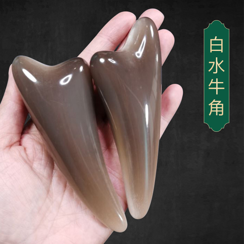 West Creek Live Customized Natural White Buffalo Horn Comb Massage Head Meridians Comb Lady Special Long Hair