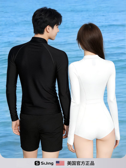Women's Swimsuit 2026 New High-End Couple's Style Men's Long-Sleeve Sun-Protection Quick-Dry Swimwear Surfing Wetsuit Diving Suit