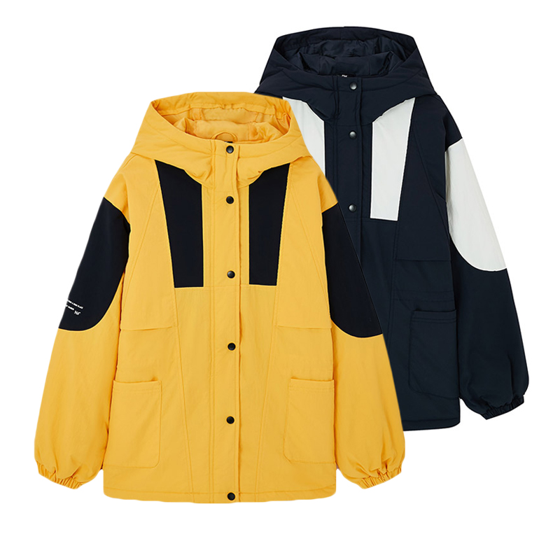 361 Degrees Women's Clothing 2021 Winter New Warm Windproof Hooded Casual Sports Coat Cotton Coat Mid-length Cotton Coat