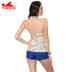 Áo tắm nữ kiểu Anh nữ boxer chia áo tắm thời trang hoa gợi cảm hở lưng cỡ lớn phù hợp với áo hai dây Y1733 - Bộ đồ bơi hai mảnh 	bikini 2 mảnh màu trắng	 Bộ đồ bơi hai mảnh