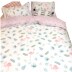 in nhỏ gọn gia đình flamingo tươi nhỏ bốn ký túc xá ba mảnh giường lanh chăn Bắc Âu - Bộ đồ giường bốn mảnh chăn ga gối forever Bộ đồ giường bốn mảnh