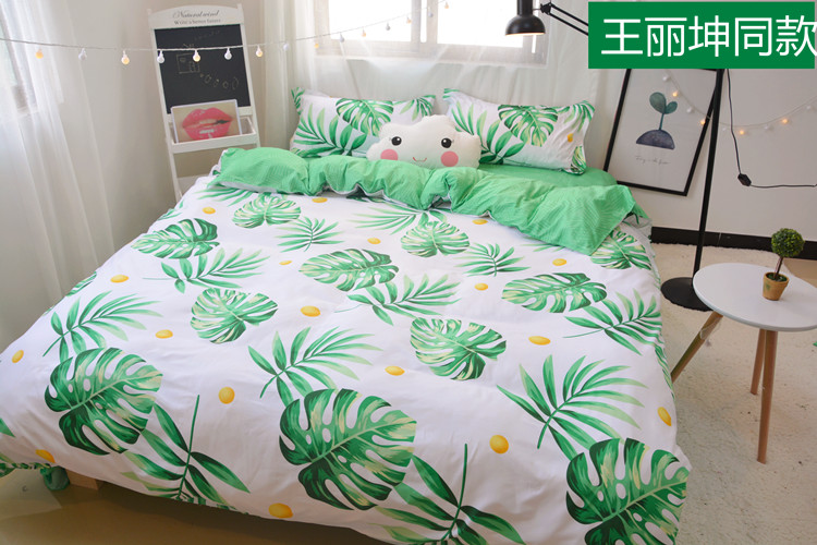 Hàn quốc 1.2 m ký túc xá sinh viên giường đơn ba mảnh mùa hè bộ đồ giường linen 1.8 m quilt cover bốn mảnh