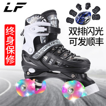 Skate adult double-row pulley children four-wheel beginner male and female professional middle and large children Roller Skates roller skates