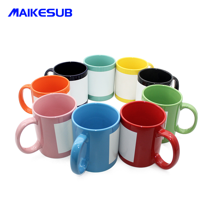 Thermal transfer super luminous mug full color creative mug personalized custom printed logo porcelain mug ceramic mug