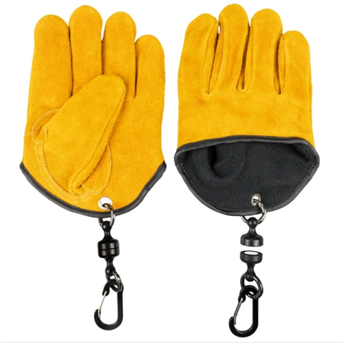 Дорожные кожаные магнитные износостойкие ретро желтые перчатки для кемпинга, из натуральной кожи