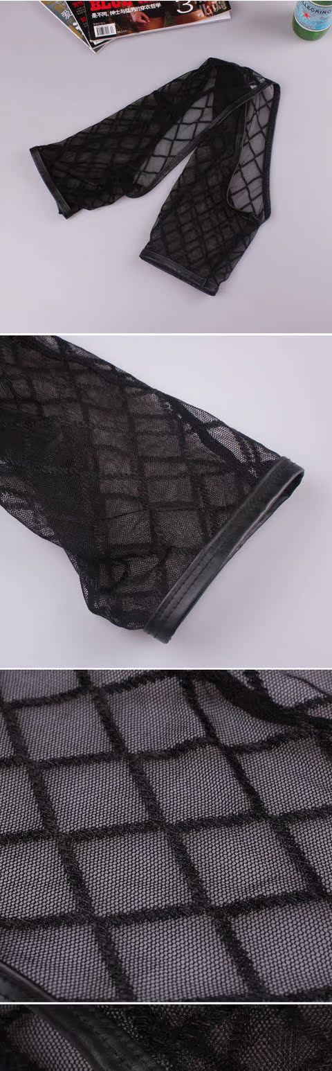 Quần áo của bạn lưới lưới phối cảnh sân khấu hiển thị ống tay áo chặt chẽ tay áo ngắn tay boxer đồ lót thiết lập - Corset hai mảnh do lot