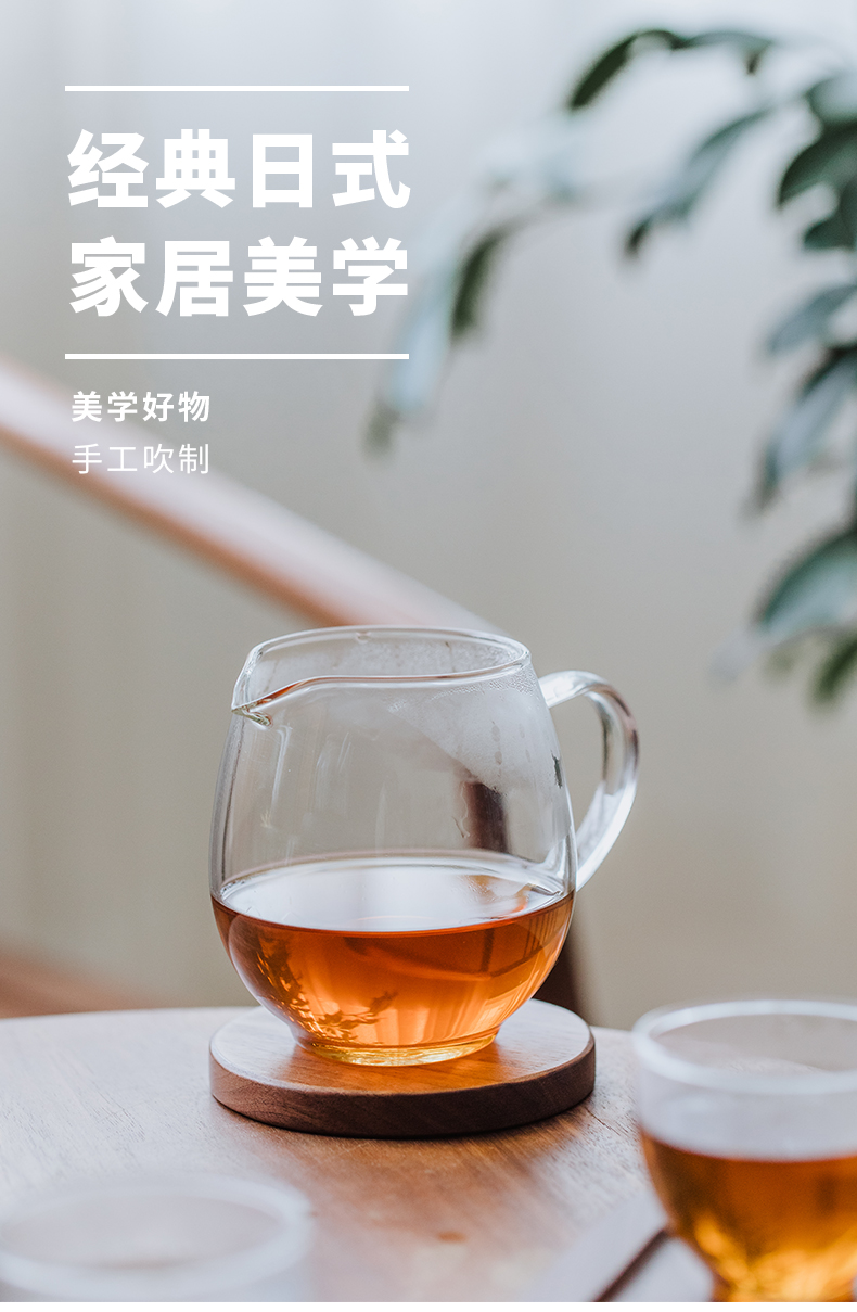 Fair keller) glass kung fu tea set suit one suit and heat - resistant parts thicken pour tea cup points