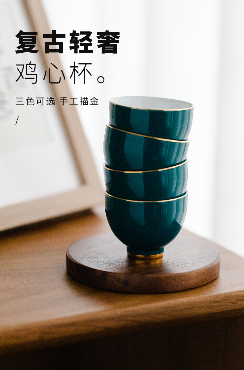Small single master cup of ceramic Japanese tea cups cup tea cup kung fu tea set a single sample tea cup single CPU