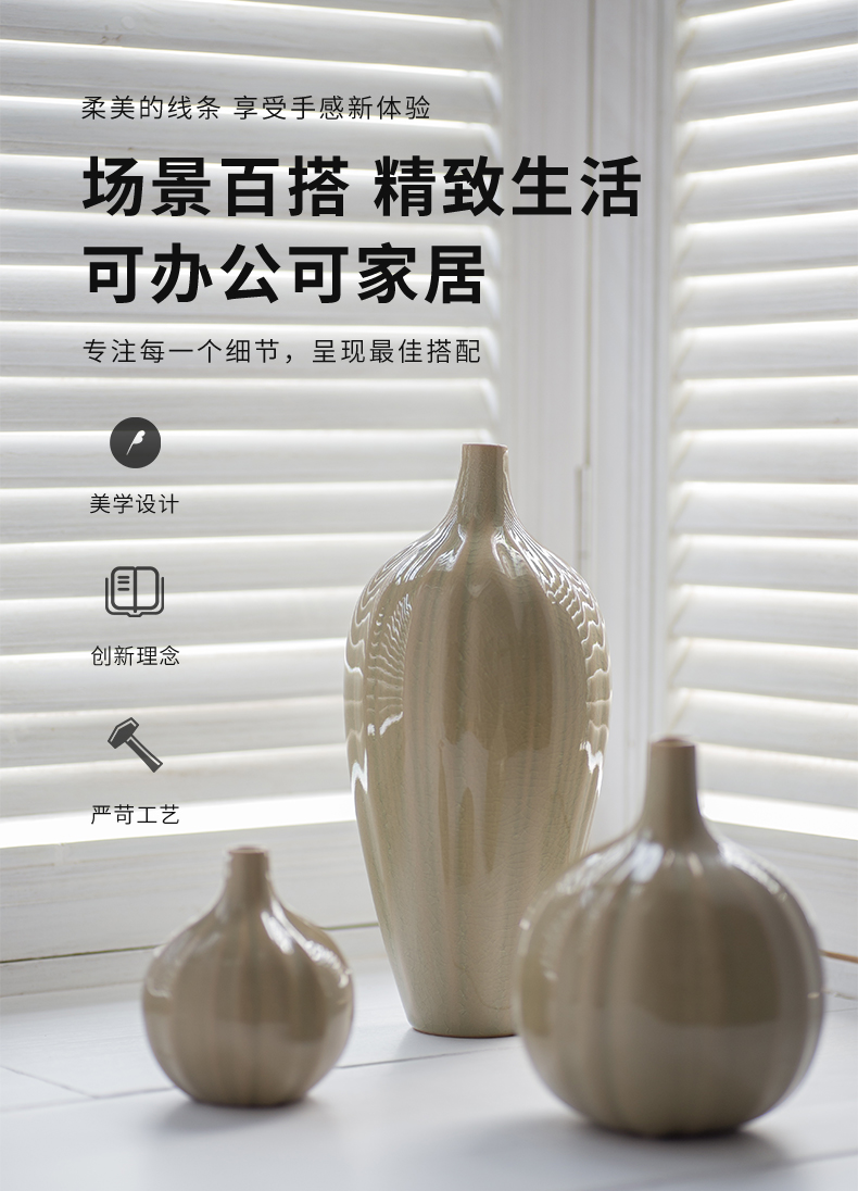 And creation of elder brother up flower implement floret bottle tea tea household furnishing articles manual creative dry flower ceramic bottle decoration