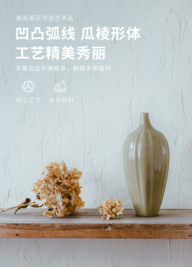 And creation of elder brother up flower implement floret bottle tea tea household furnishing articles manual creative dry flower ceramic bottle decoration