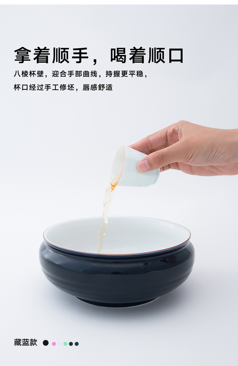 The Sample tea cup dehua porcelain octagon cup home of kung fu tea cups ceramic tea master single cups of tea cups