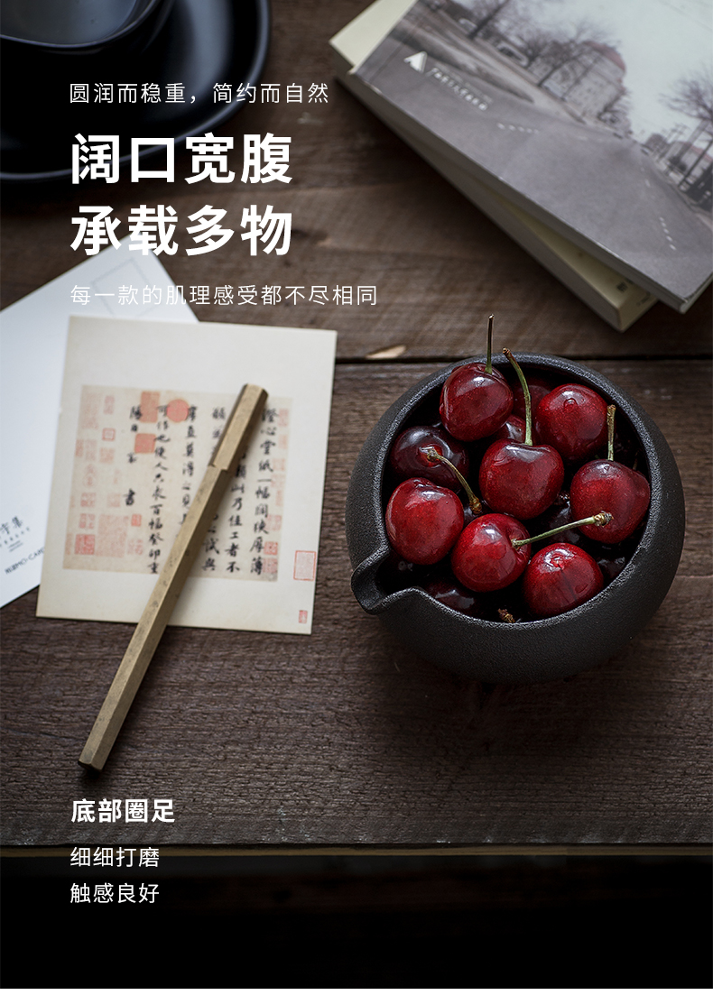 Restoring ancient ways and creation of black pottery cup wash to elder brother up with Japanese household kung fu tea small tea ware accessories