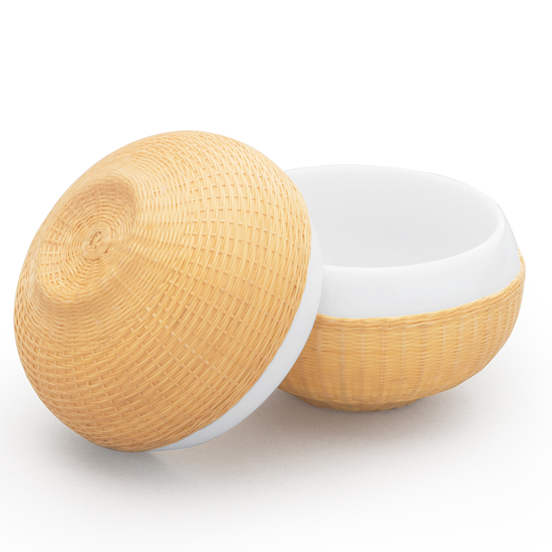 And creation of kung fu tea cup single cup bamboo states dehua white porcelain porcelain bowl with a cup sample tea cup masters cup
