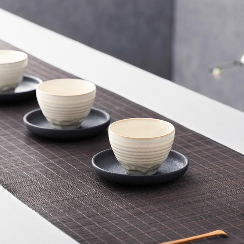 And creation of white pottery teacup manual sample tea cup kung fu tea set Japanese ceramic cups cup master cup single CPU