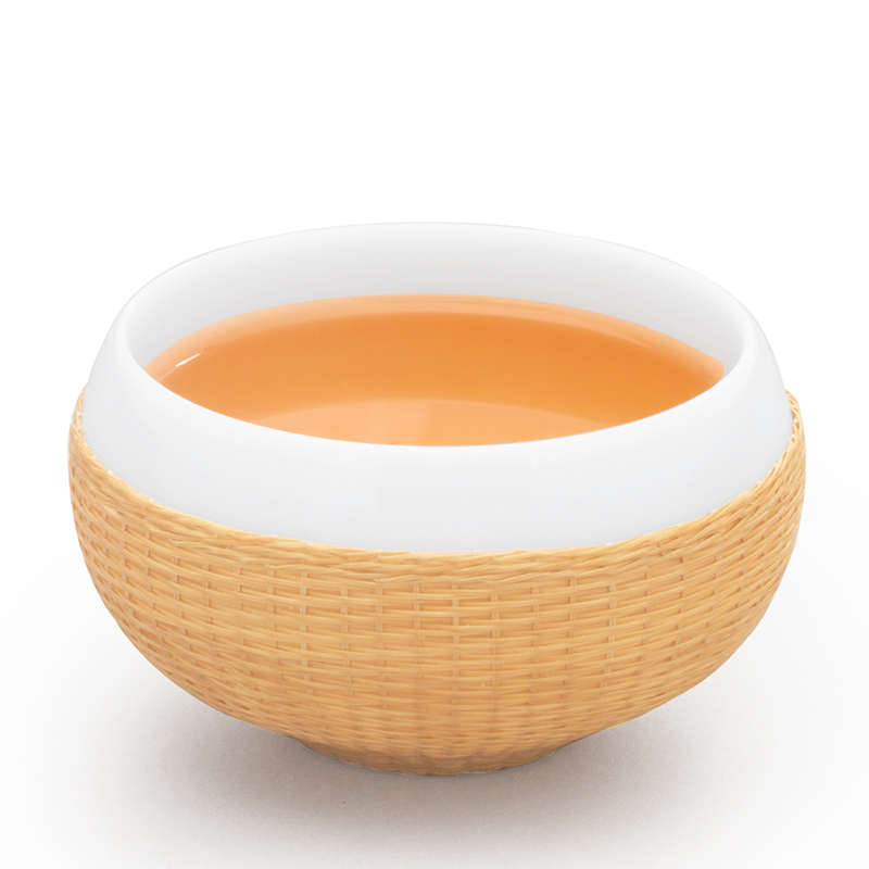And creation of kung fu tea cup single cup bamboo states dehua white porcelain porcelain bowl with a cup sample tea cup masters cup