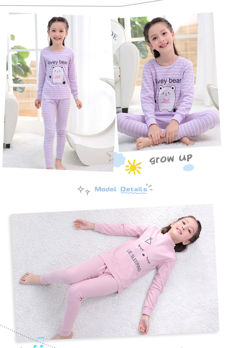 Bộ đồ lót tuổi teen cho bé gái 7 bé gái 9 bé lớn 12 áo len cotton 15 tuổi và một nửa cổ cao quần áo mùa thu quần áo trẻ em nam